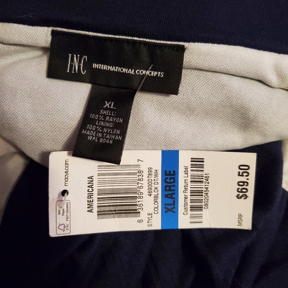 INC Navy & White Maxi Skirt - Picture 4 of 5